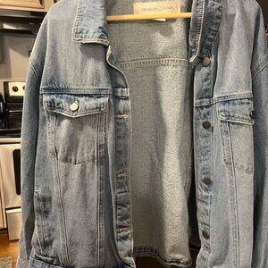 Nordstrom Rack Treasure & Bond Blue Denim Jacket   26” length 26 “ Pt To Pt
